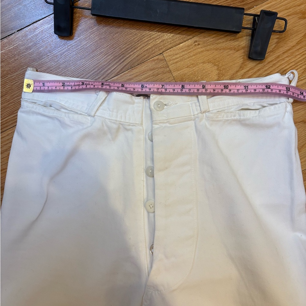 White 1940’s Sailor Wide-Leg Pants - Picture 3 of 6
